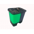 40L分类脚踏塑料垃圾桶-都程塑料